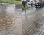 Chuva causa alagamento na av. JK, em Divinópolis e morador desabafa 'Toda vez é assim'