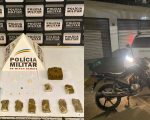 Dupla tenta fugir da PM em moto, mas é presa com drogas em Divinópolis