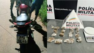 Homem tenta fugir da PM, mas &eacute; preso com moto clonada e drogas em Pitangui