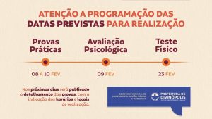 Aten&ccedil;&atilde;o para datas de prova em concurso da Prefeitura de Divin&oacute;polis