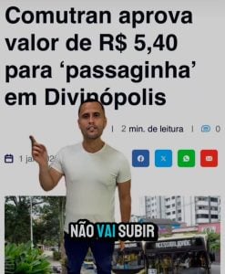 &ldquo;N&atilde;o vai subir&rdquo;: Prefeito garante subs&iacute;dio e mant&eacute;m valor da &lsquo;passaginha&rsquo; em Divin&oacute;polis