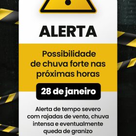 Prefeitura de Divinópolis alerta para chuva forte com vento e até granizo