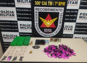 M&atilde;e e filho s&atilde;o presos por tr&aacute;fico de drogas em Lagoa da Prata