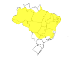 Mais de 620 cidades mineiras estão em alerta para tempestade de até 50 mm neste domingo (12)