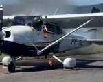 Vídeo: Avião pega fogo após pouso forçado em Pará de Minas