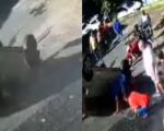 Vídeo: Carro capota ao tentar subir morro no bairro Santo Antônio, em BH