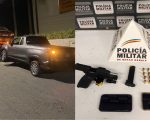 Dupla é presa com Corolla blindado, caminhonete furtada e pistola em Divinópolis