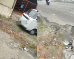 Vídeo: vazamento no Manoel Valinhas prejudica moradores há, pelo menos, um mês