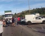 Engavetamento na BR-381 em Betim deixa motociclista ferido e causa congestionamento