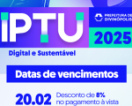 Desconto de 8% no IPTU vai até quinta (20), confira o cronograma para Divinópolis