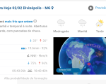 Previsão do tempo em Divinópolis aponta para possibilidade de nova chuva forte a noite