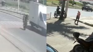 Vídeo: Motociclista morre após ‘dar grau’, bater em poste e quase atropelar mãe e filha na Grande BH