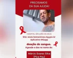 Márcio Soares Silva precisa de doação de sangue