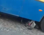 Vídeo: Motociclista fica ferida em acidente com ônibus no São Luiz em Divinópolis