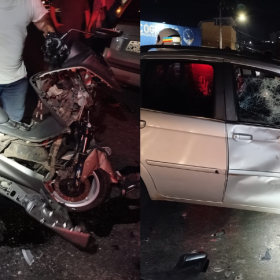 Antes de moto da PM ser atingida, mulher em estado grave era socorrida ap&oacute;s acidente na MG-431, em Ita&uacute;na