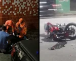 Motociclista fica ferido após acidente com caminhonete na av. JK em Divinópolis