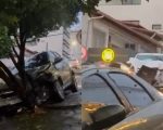 Motorista bêbado provoca acidente e foge com mulher e criança em Divinópolis