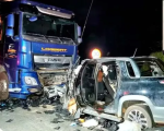 Colisão frontal entre caminhão-trator e carro mata homem, na MG-050