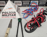 Homem furta fiação elétrica durante a madrugada e é preso, no Centro de Divinópolis