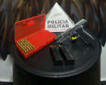 Sobrou para ele: suspeito é preso com arma durante buscas da PM por outro homem que ameaçou mulher, em Itaúna