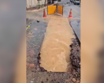 Divinópolis: vazamento de água assusta moradores e inunda rua