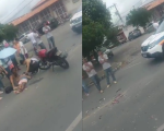 SAMU e PM detalham acidente ocorrido na Av. Paraná: condutor desrespeitou placa de PARE e fugiu do local