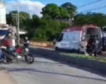 Acidente entre carro e moto deixa mulher ferida, na ponte do Niterói, em Divinópolis