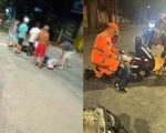 Motociclista fica ferido após colidir com ônibus na rua Goiás, em Divinópolis