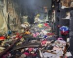 Incêndio destrói loja de roupas infantis em BH