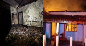 Casa pega fogo em Arcos e mobiliza Bombeiros