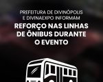 Prefeitura de Divinópolis e Divinaexpo informam reforço nas linhas de ônibus durante o evento