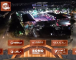 Primeiras imagens aéreas do trânsito no entorno do Parque da Divinaexpo neste sábado (24)