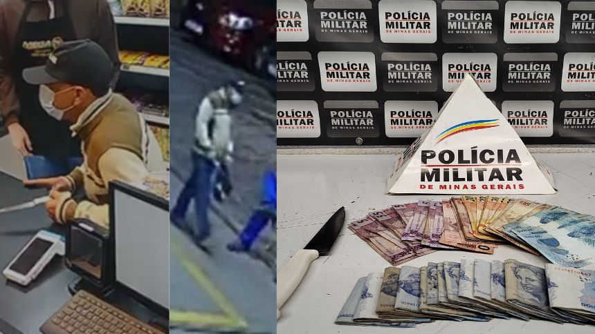 Ladrão que assaltou de dois postos de combustíveis e tentou roubar conveniência é preso em Divinópolis