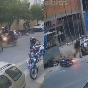Motociclista tenta atropelar policiais em blitz, bate em barraca e &eacute; preso em Nova Serrana