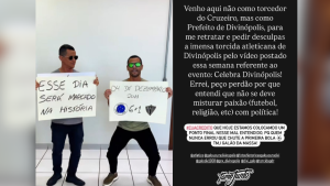 Prefeito de Divin&oacute;polis se desculpa com torcida do Atl&eacute;tico por brincadeira sobre goleada em v&iacute;deo promocional de evento religioso