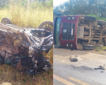 Grave acidente envolve nove veículos na BR-354, em Formiga