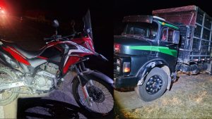 Motociclista fica gravemente ferido em colis&atilde;o com caminh&atilde;o na MG-431, em Par&aacute; de Minas