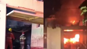 Ve&iacute;culo pega fogo em garagem de casa em Nova Serrana