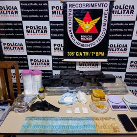 Lagoa da Prata: PM apreende arma de fogo e Drogas