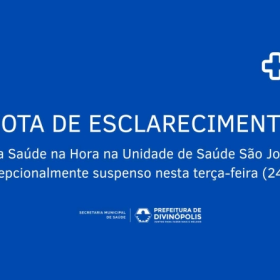 Divinópolis: Falta de água suspende atendimentos na Unidade de Saúde do bairro São José nesta terça (24)