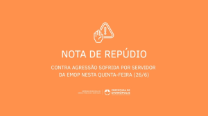 V&iacute;deo: Servidor da Emop &eacute; agredido durante trabalho em Divin&oacute;polis e prefeitura repudia o caso