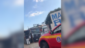 Homem morre em acidente de trabalho em marmoraria no bairro Interlagos, em Divin&oacute;polis. Veja v&iacute;deo