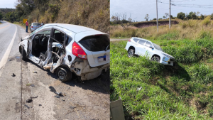 Acidente na MG-050 deixa duas pessoas feridas, em Formiga