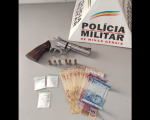 PM prende homem por tráfico e porte ilegal de arma no Centro de Formiga