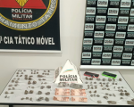 PM apreende mais de 100 buchas de maconha durante operação, em Nova Serrana