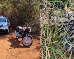 Onça de Pitangui: PM recupera moto furtada escondida em área de desmanche