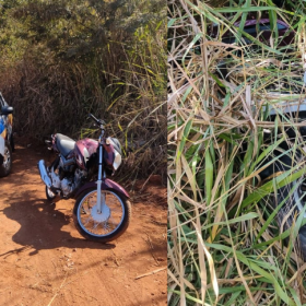 Onça de Pitangui: PM recupera moto furtada escondida em área de desmanche