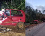 Luz: Colisão frontal entre caminhão e carro na MG-176 deixa dois mortos