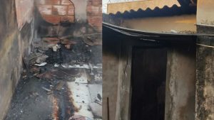 Inc&ecirc;ndio em barrac&atilde;o mobiliza Bombeiros, em Arcos