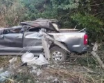 Caminhonete capota e deixa dois mortos na BR-494, em Carmo da Mata